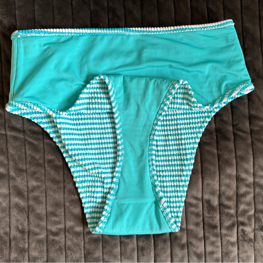 Aerie Crinkle Stripe Bikini Set (Medium) - Picture 4 of 4